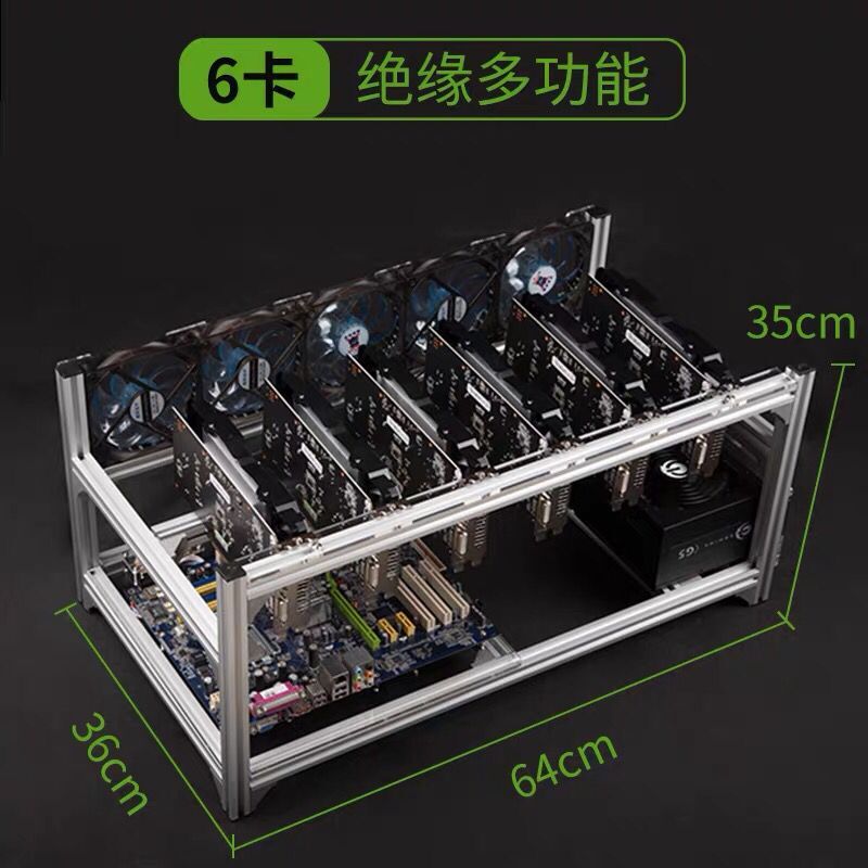 Gpu Mining Rig Frame 8 Gpu - 6 8 12 19 Rig Penambangan