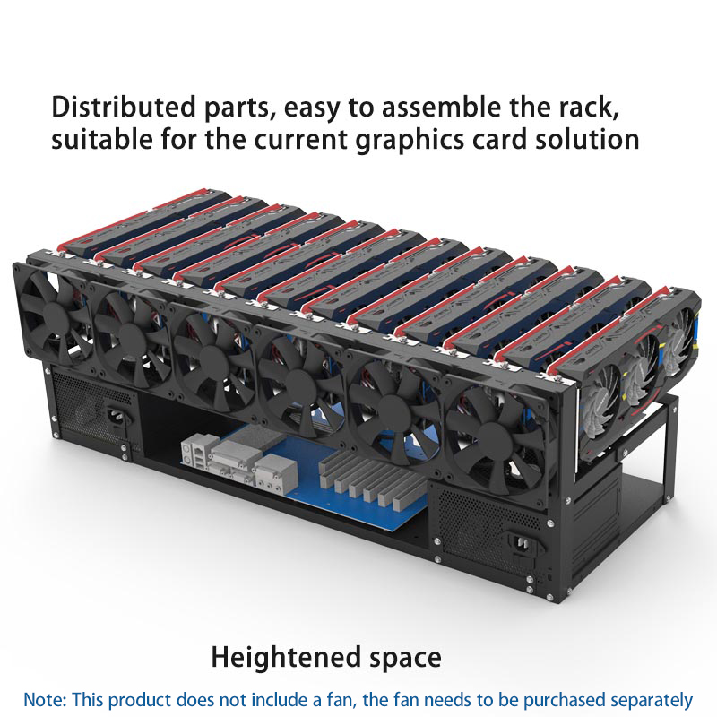 Gpu Mining Rig Frame 8 Gpu - 6/8/12 Kartu GPU Bracket Open Frame