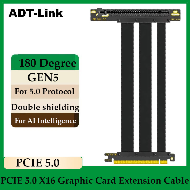 Kabel Riser ADT-Link PCI-E 5.0 - Pcie 5.0 Gpu Riser Cable ulasan dan harga