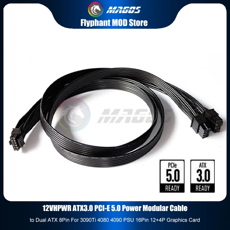 12V HPWR ATX3.0 PCI-E 5.0 Kabe - Dual 8Pin To 16Pin 12Vhpwr Cable ulasan dan harga