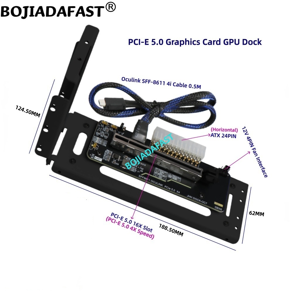Kartu Adaptor PCI-E 5.0 16X GE - Pcie 5.0 Gpu Riser Cable ulasan dan harga