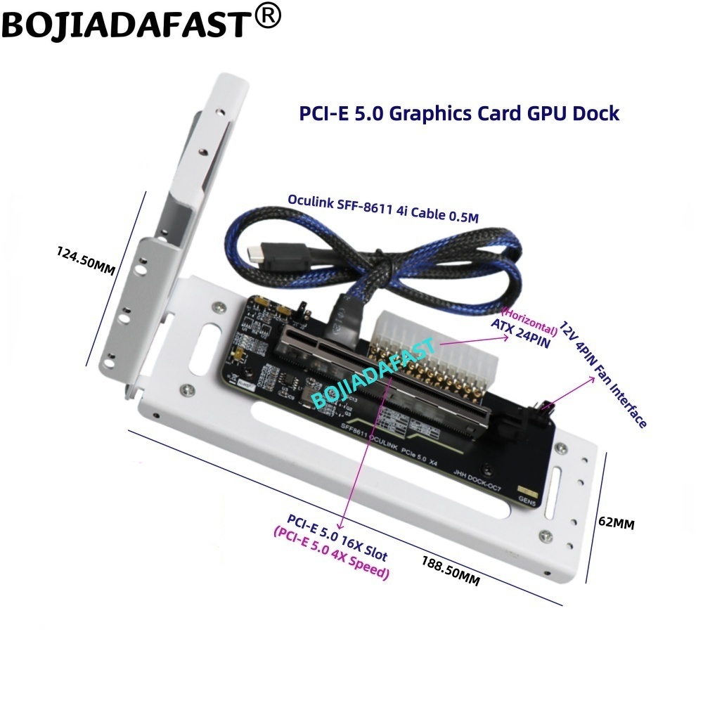 Kartu Adaptor PCI-E 5.0 16X GE - Pcie 5.0 Gpu Riser Cable ulasan dan harga