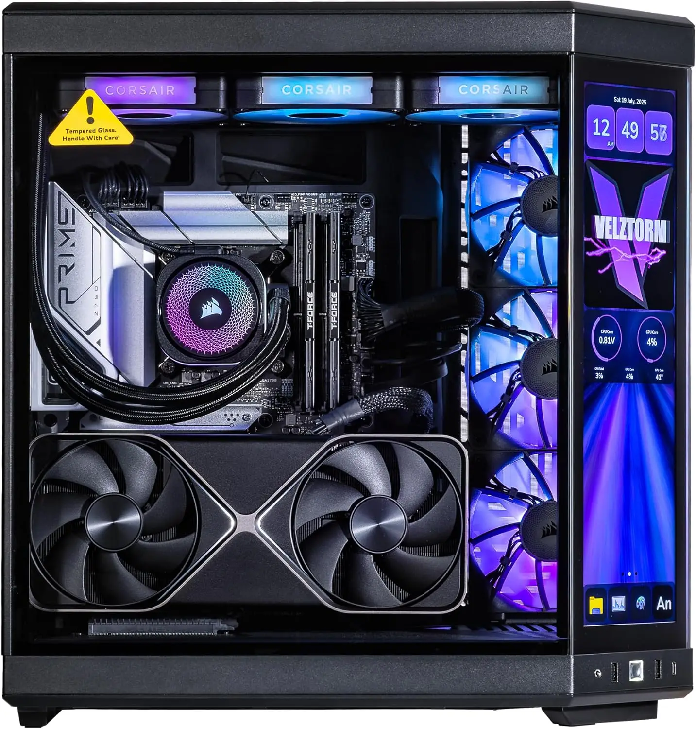 Velztorm LCD Hitam Praetix, PC - Rtx 5080 16Gb ulasan dan harga