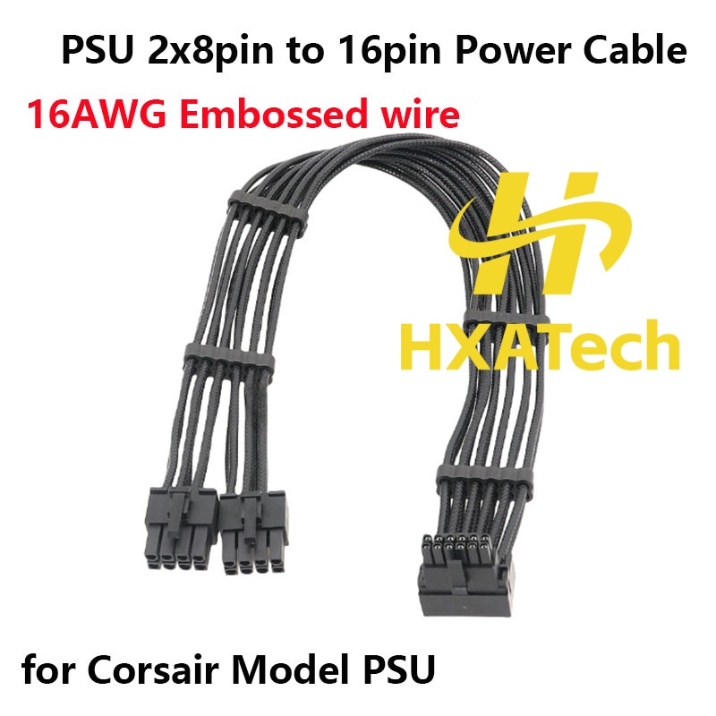HXATech- 2x8PIN 3X8PIN 4X8PIN  - Dual 8Pin To 16Pin 12Vhpwr Cable ulasan dan harga