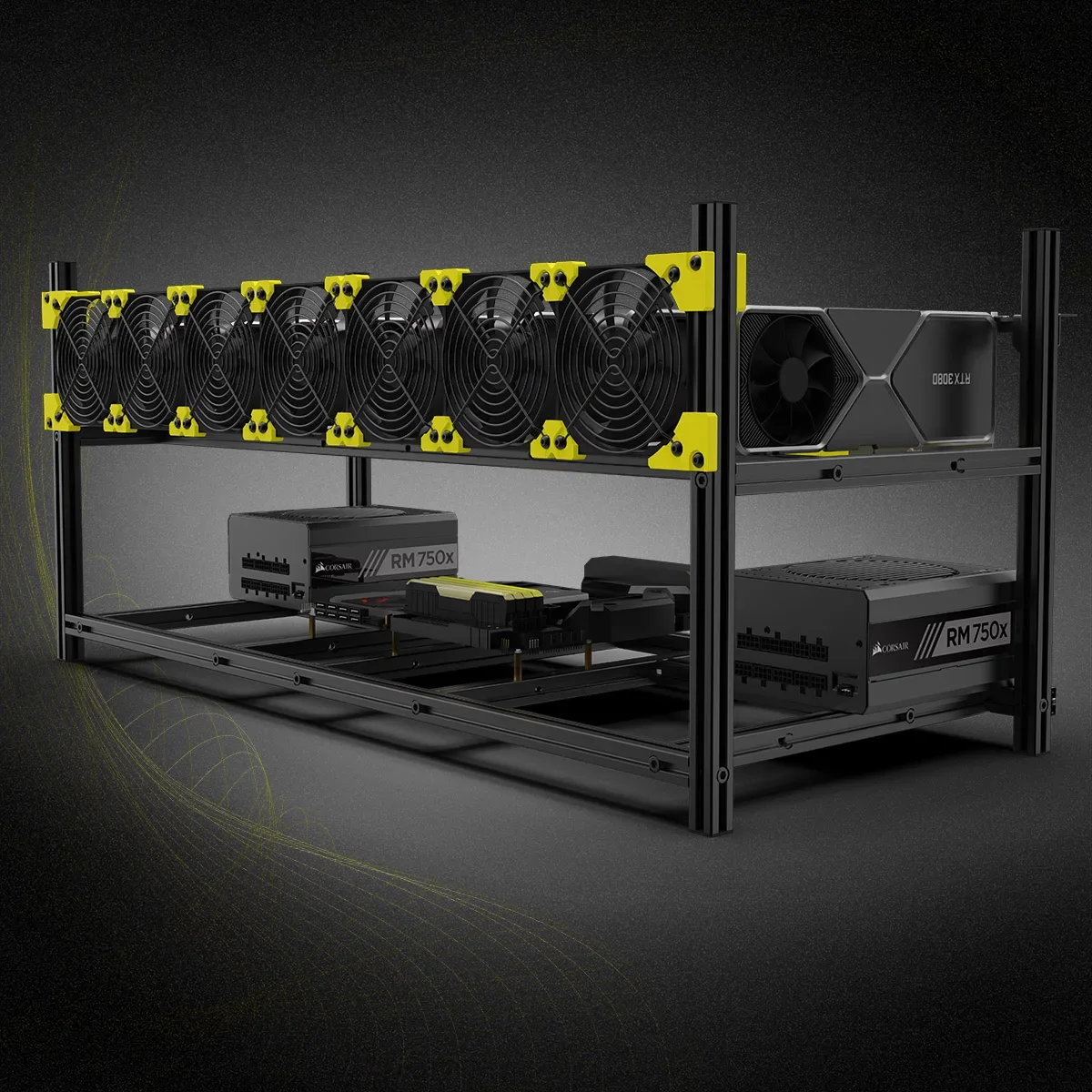 1pc 8 GPU Kartu Grafis Rangka  - Gpu Mining Rig Frame 8 Gpu ulasan dan harga